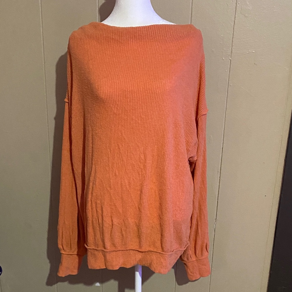 We The Free Cozy Orange Knit Sweater